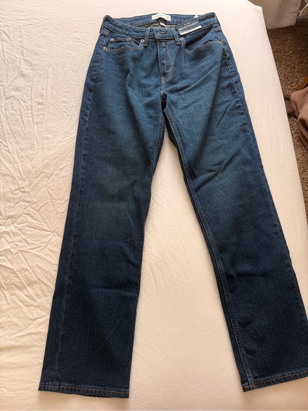 Abercrombie & Fitch Mid Rise 90s Straight Jeans Curve Love